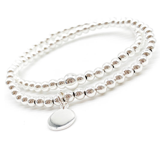 Silver bead Bracelet