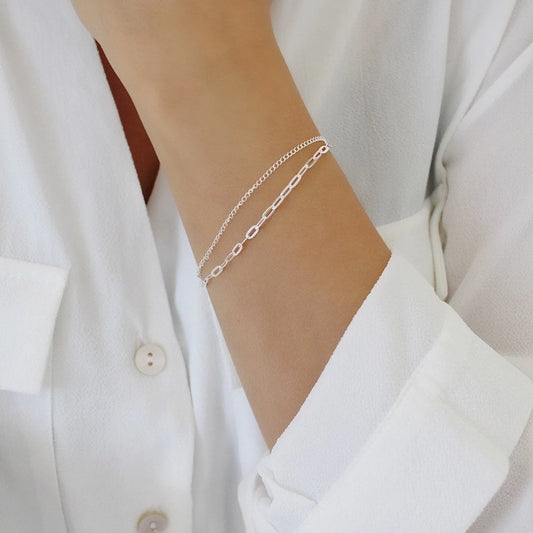 Silver Dainty Chain Bracelet