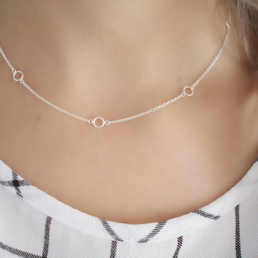 Silver choker Necklace