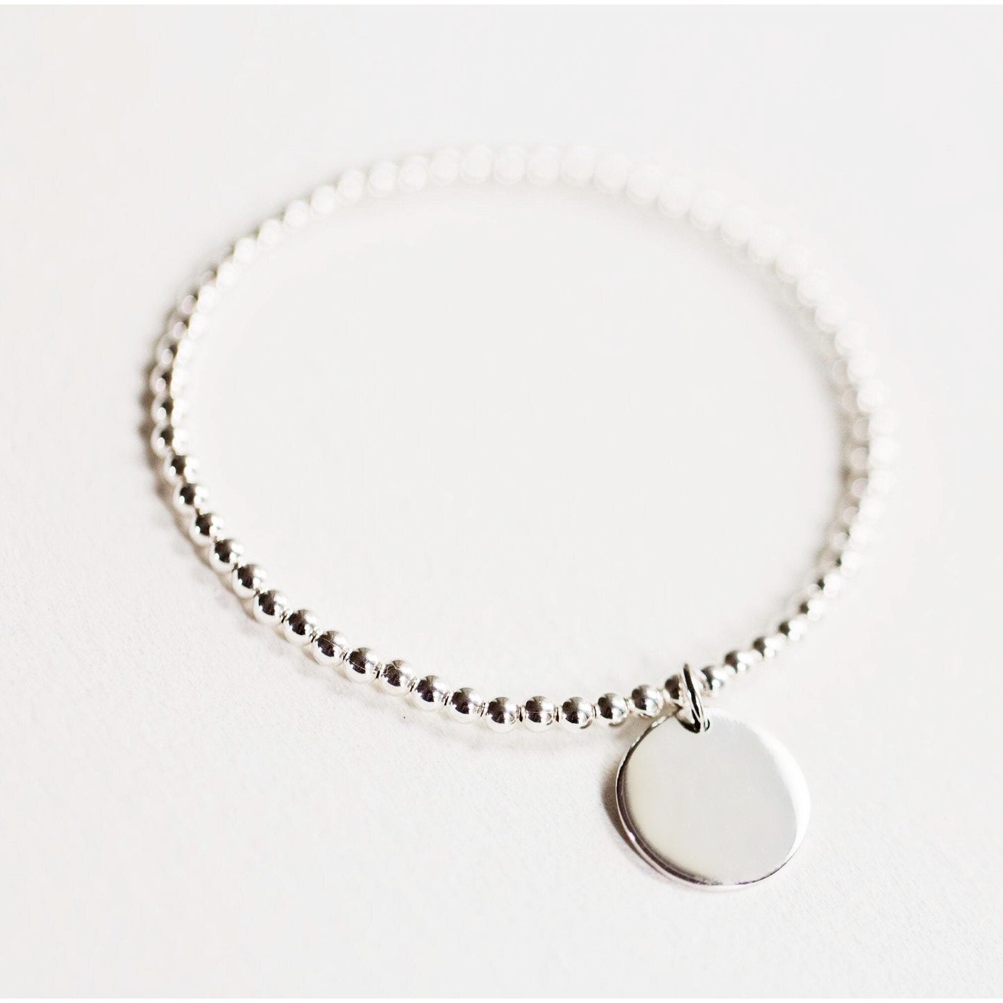 Silver initial bracelet