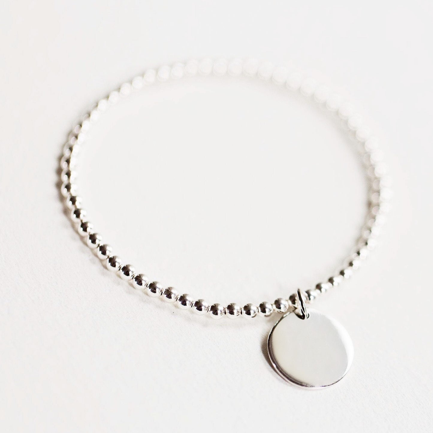 Silver initial bracelet