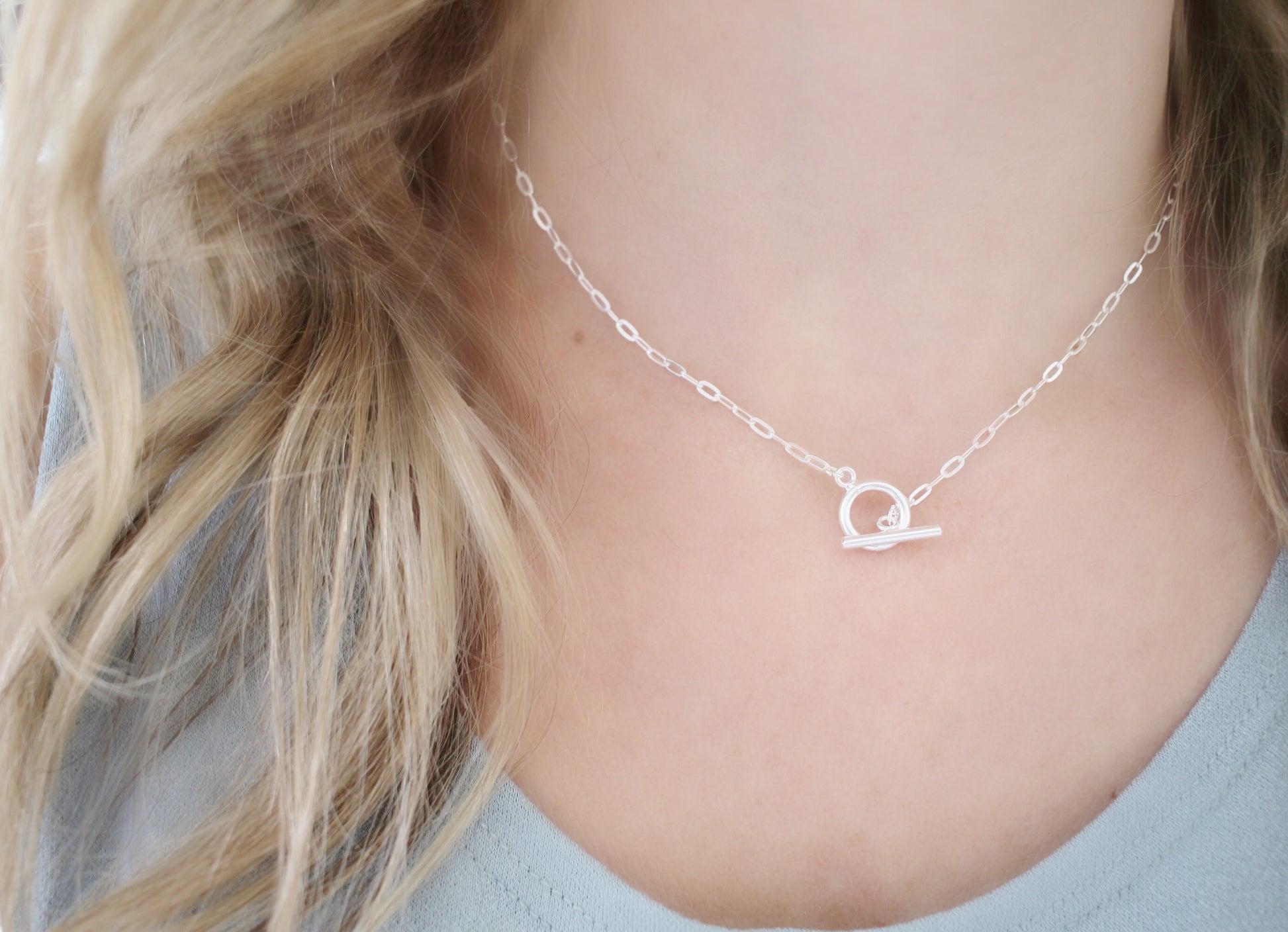 Silver Toggle Necklace - Savi Jewelry