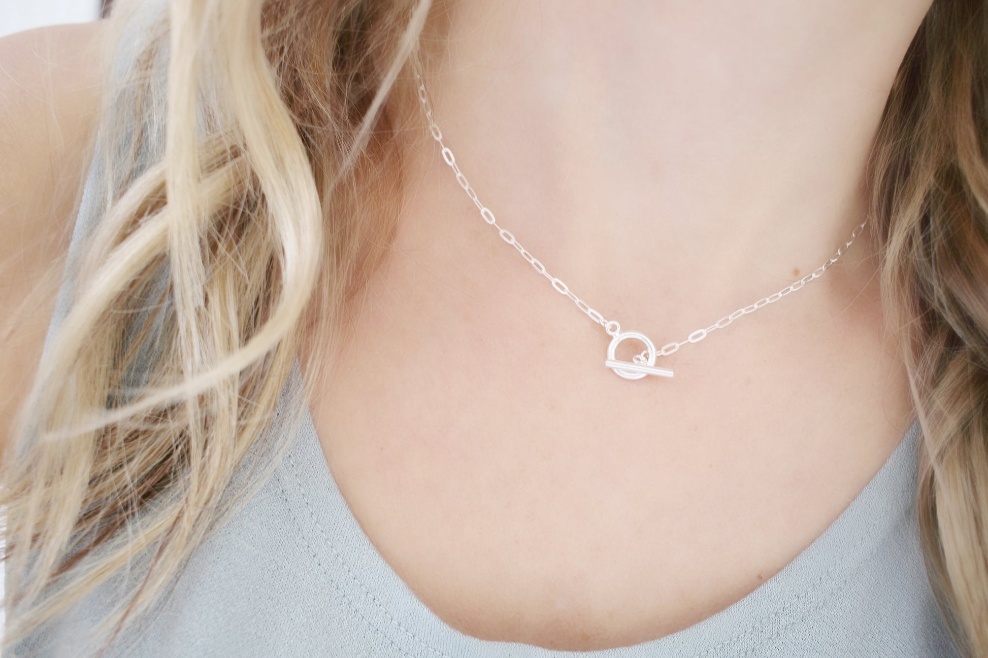 Silver Toggle Necklace - Savi Jewelry