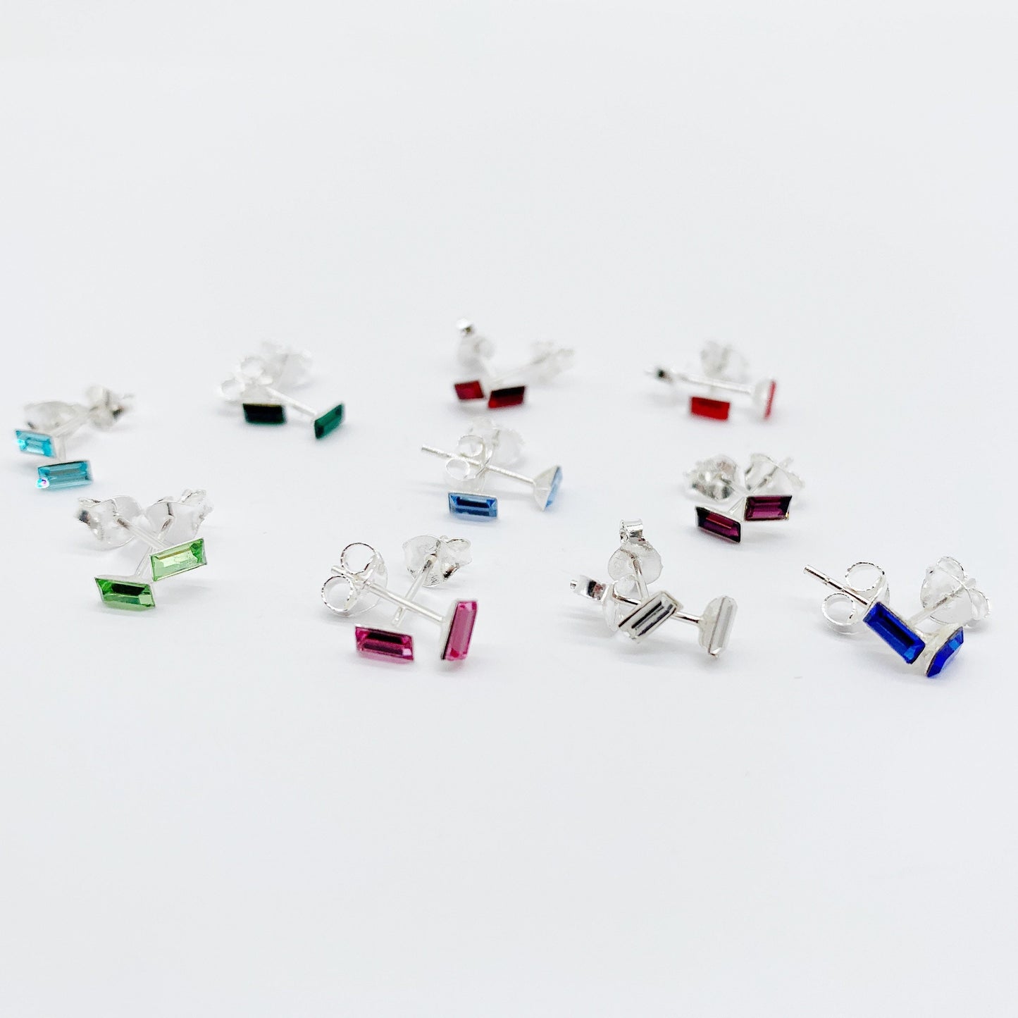 Birthstone tiny crystal studs - Savi Jewelry