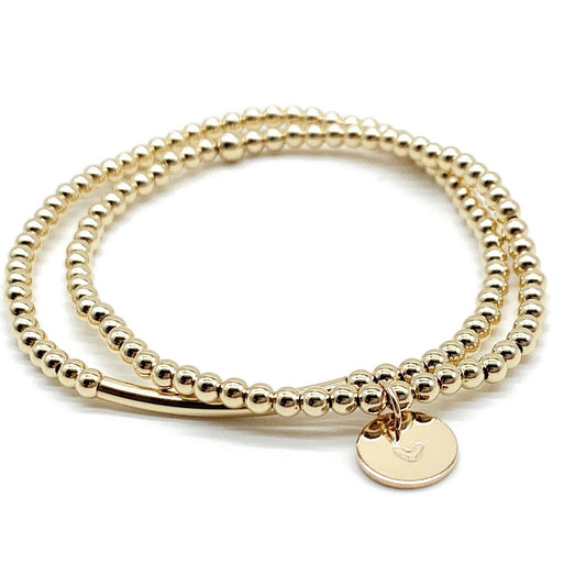 Gold heart bracelet