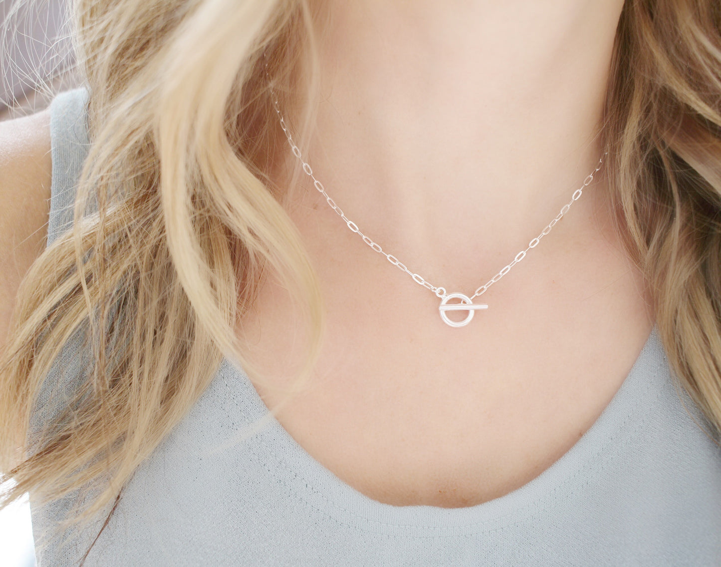 Silver Toggle Necklace - Savi Jewelry