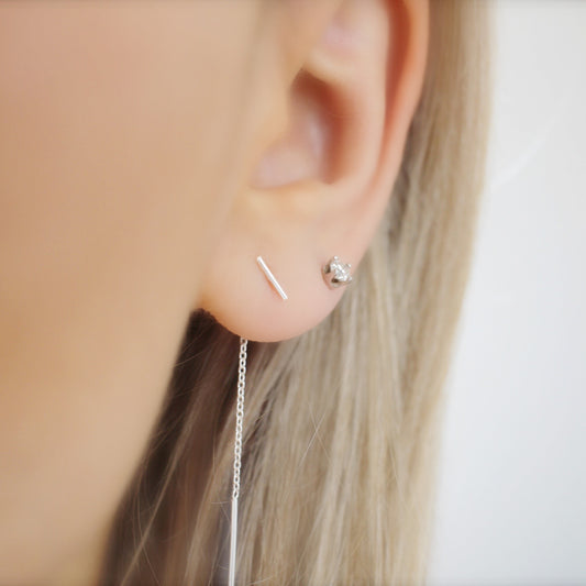 Bar Threader Earrings - Savi Jewelry